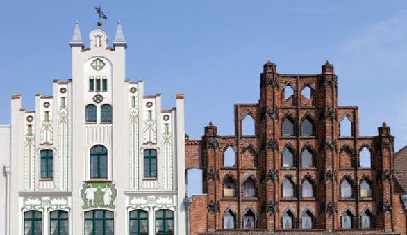 Giebelhäuser in Wismar