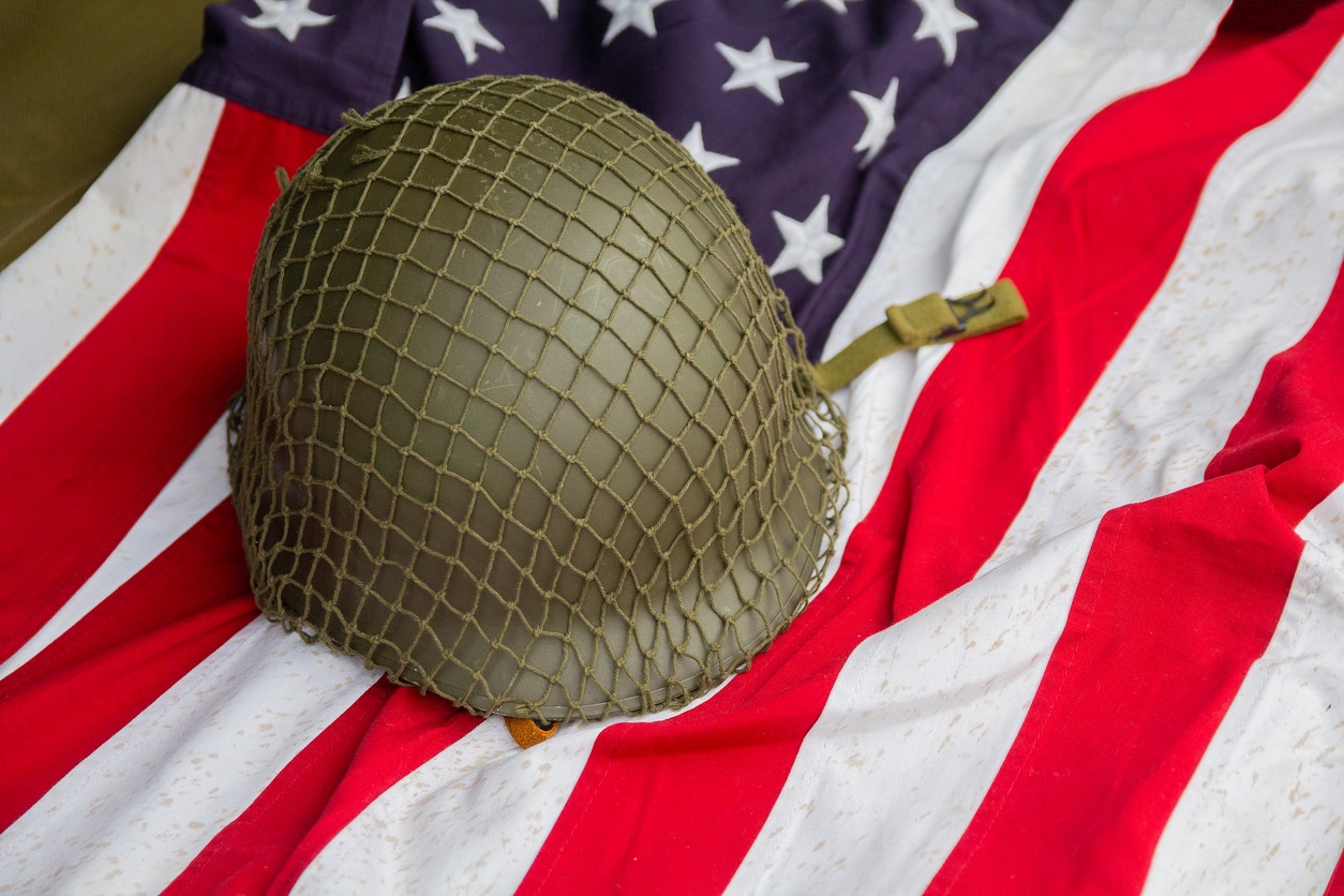 Amerikanischer Helm im zweiten Weltkrieg
