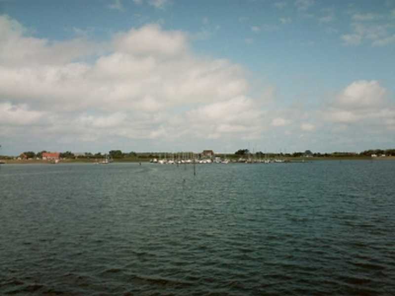 Langeoog vom Wattenmeer aus gesehen 