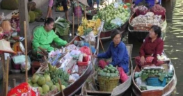 Schwimmende Märkte in Thailand
